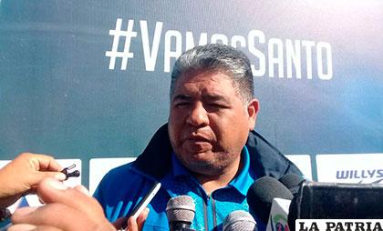 El presidente del club, Wilson Martínez, dio tranquilidad al plantel