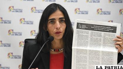 La exlegisladora, ahora ministra de Salud, Grabiela Montaño / ANF