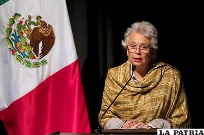 La secretaria de Gobernación (ministra del Interior), Olga Sánchez Cordero /EL HERALDO