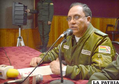 El comandante Departamental de Policía, coronel Jorge Pizarro /LA PATRIA