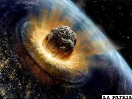 Recreación del supuesto golpe de un meteorito en México /EXCELSIOR