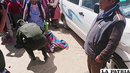 Una de las personas heridas fue trasladada hasta la Clínica San Agustín de la ciudad de Oruro /LA PATRIA
