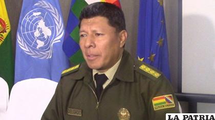 El comandante de la Policía Boliviana a.i., Rómulo Luis Delgado Rivas /Abi Ayala