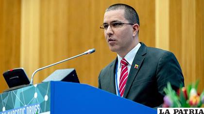 El ministro de Relaciones Exteriores de Venezuela, Jorge Arreaza /eldiario.es