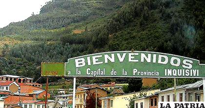 Imagen referencial del ingreso al municipio de Inquisivi/ El pais.bo