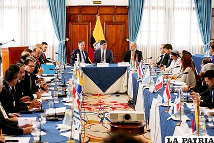 La reunión técnica por la masiva migración sirvió para que se junten representantes de varios países de la región /VENEZOLANADIARIODECARACAS.COM