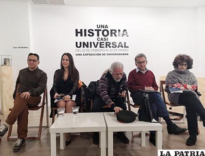 De izquierda a derecha: Javier Claure, Flora Jordán, Mario Castro, Enrique Noguera y Ana Bocanegra (Granada, marzo 2019, España)