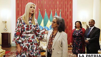 Ivanka Trump (izquierda) se reúne con la presidente de Etiopía, Sahale-Work /Voz de América