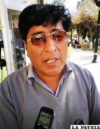 El dirigente de la Fejuve, Clemente Mamani /LA PATRIA