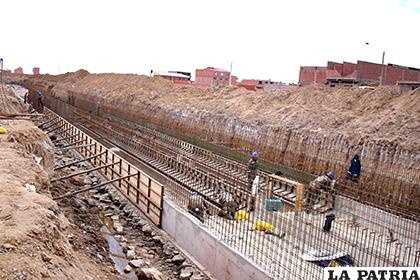 El embovedado tiene una inversión de 93 millones de bolivianos /LA PATRIA/TANIA SANTIVÁ?EZ