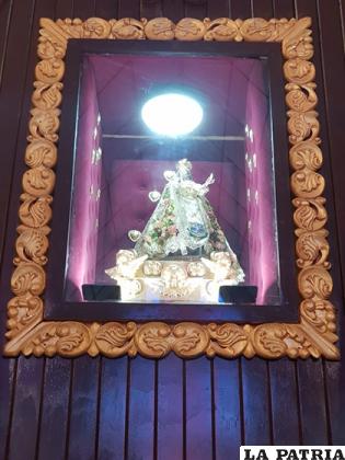 Imagen de la Virgen de la Asunción en su nuevo altar /LA PATRIA