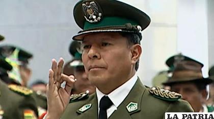 El excomandante General de la Policía, Rómulo Delgado, en su acto de posesión /LOS TIEMPOS