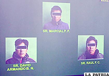 Los sujetos aprehendidos por la Policía / LA PATRIA