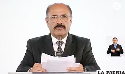 Ministro de Salud, Aníbal Cruz, confirmó el noveno deceso del Covid-19 en Bolivia/ABI
