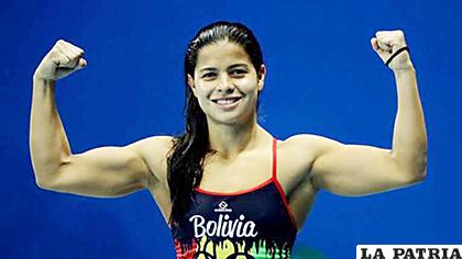 La nadadora boliviana Karen Tórrez /APG