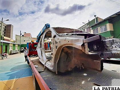 El armazón del vehículo fue encontrado en un taller de acopio de chatarra  /LA PATRIA