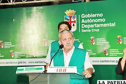 El secretario Urenda, pidió a la población cumplir la cuarentena /GADSC

