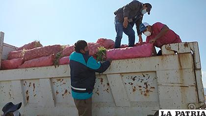 Ayer trajeron camiones con verduras para donar a municipios /AMDEOR
