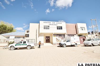 En el hospital San Andrés de Caracollo también se tomaron las medidas de bioseguridad /LA PATRIA
