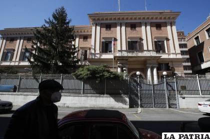 Vista de la embajada de Rusia, en Roma, Italia /AP Foto/Alessandra Tarantino