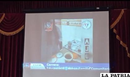 Presentación de videos durante la exposición virtual /LA PATRIA