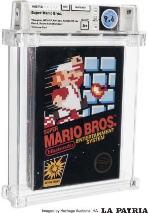 Cartucho sin abrir del juego Super Mario Bros., de Nintento, adquirido en 1986 y olvidado por décadas en un cajón, que se vendió por 660.000 dólares en una subasta el viernes /Emily Clements/Heritage Auctions vía AP