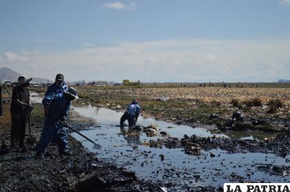 El agua está contaminada por plásticos y residuos de la ciudad