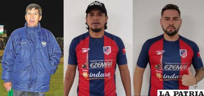 Mario Parrado (D.T.), Jorge Ayala y Pablo Gallardo (jugadores) /LA PATRIA