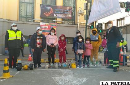 La Unidad de Tráfico y Vialidad, realizó algunas actividades en la Plaza 10 de Febrero /GAMO
