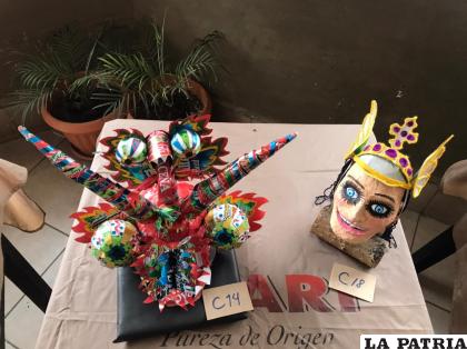 Dos de las caretas ganadoras del concurso /LA PATRIA