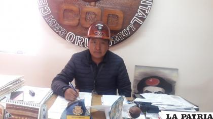 Elías Colque Ejecutivo de la COD informó sobre las denuncias presentadas /LA PATRIA