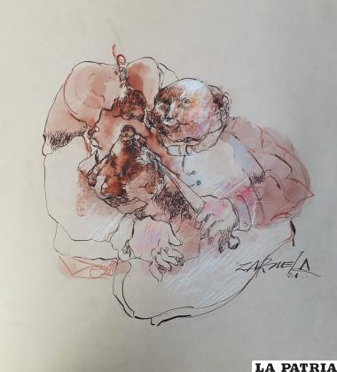 Demiurgo
Mixta: tinta y pastel
Erasmo Zarzuela, 2021