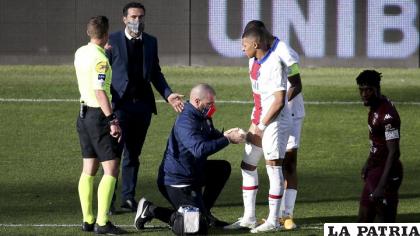 Aunque en un principio se temió lo peor, la lesión de Mbappé no reviste gravedad /as.com