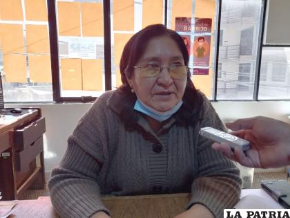Directora de la Jefatura Departamental de Trabajo de Oruro, Ruth Rollano /LA PATRIA