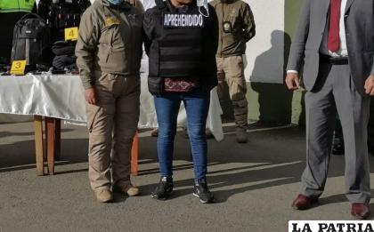 La sindicada fue aprehendida y será remitida a la Fiscalía para su imputación /Erbol