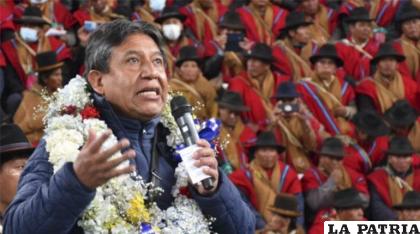 Vicepresidente, David Choquehuanca, durante un anterior discurso a la población aymara 
/VICEPRESIDENCIA DE BOLIVIA
