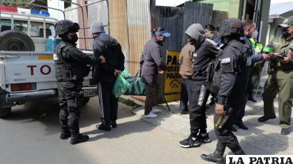 Los sindicados fueron remitidos a instalaciones del “verde olivo” /Erbol
