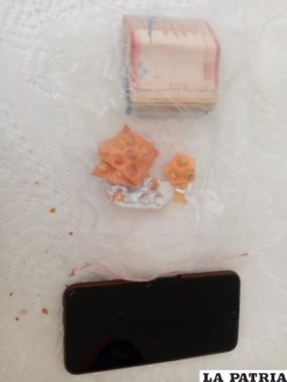 El dinero y el celular fueron secuestrados / Cortesía