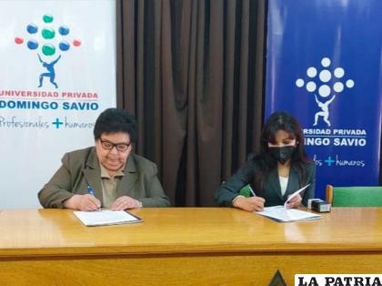 Firma de convenio entre ambas instituciones / UPDS