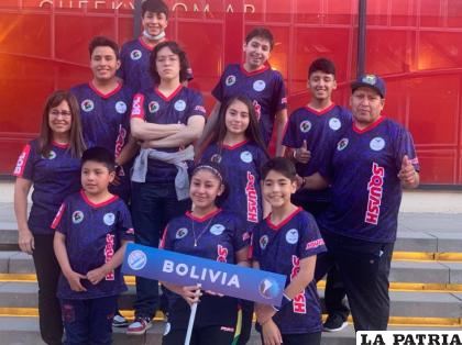 La delegación boliviana que participa en la competencia en Mar del Plata /Tito Escobar