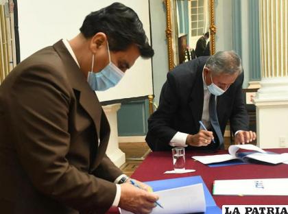 El convenio firmado ayer tiene una duración de tres años /GAD-ORU