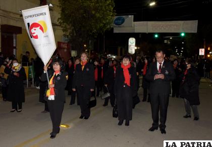 Los exprofesores también participaron de la fiesta del centenario