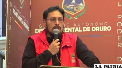 El secretario de Desarrollo Productivo e Industria de la Gobernación, Ernesto Callapa 
/LA PATRIA 
