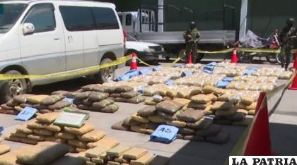 Incautaron más de 768 kilos de droga entre cocaína y marihuana /Captura de video