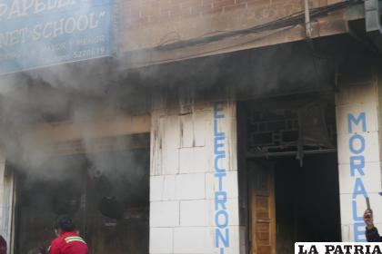 El edificio terminó con deterioros en su estructura