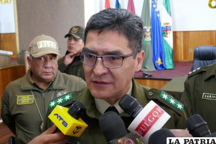  Comandante departamental de la Policía, Jorge Ríos /LA PATRIA
