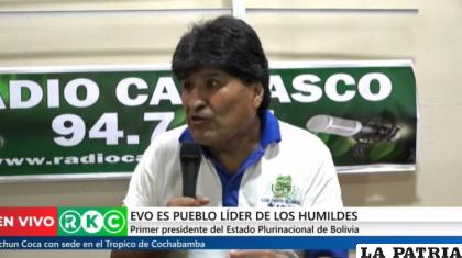 El jefe del MAS, Evo Morales / CAPTURA