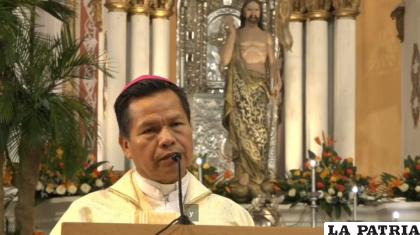 Monseñor René Leigue, arzobispo de Santa Cruz /CAPTURA