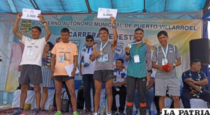 Tres orureños estuvieron en el podio en la rama masculina /radio Kausachun Coca