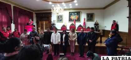 Comité de Departamental Interinstitucional de Políticas Mineras durante su juramento /LA PATRIA